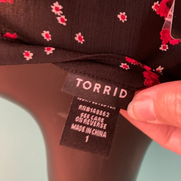 NWT Torrid Maxi Chiffon Blouse - Picture 8 of 8